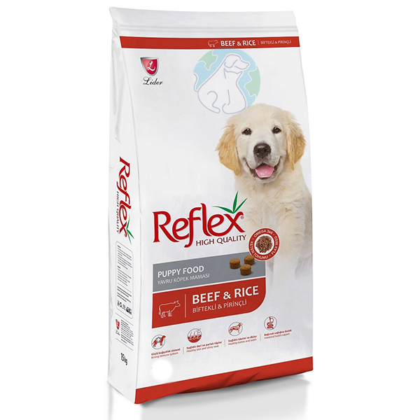 غذای خشک سگ پاپی گوشت و برنج 3کیلویی Reflex